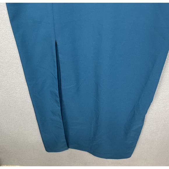 Kay Unger Megan Jewel Neck Column Gown in Baltic Blue New $298 Plus ~Size 18 - Picture 15 of 16